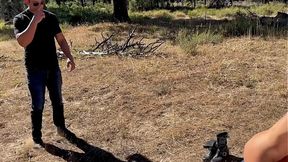 Two Big Titty Milfs Tanning Seduce A Hiker To Get A Shared Creampie