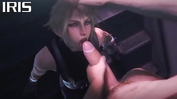 Cloud Strife takes a facial (By Irispoplar)