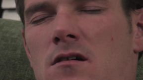 Brunette twink cums really hard