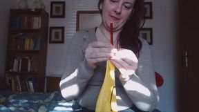 YELLOW LOONER TEASE: Nicoletta’s Warm & Sensual Friction with the Balloon