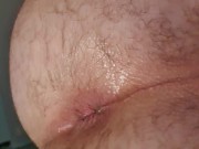 Huge cucumber in my tigh ass