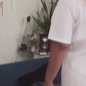 Curly Haired Nurse Rides Patient Cock Passionately