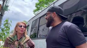 Elderly Woman Experiences Intense Anal Encounter in Moving Van with a Big Black Cock