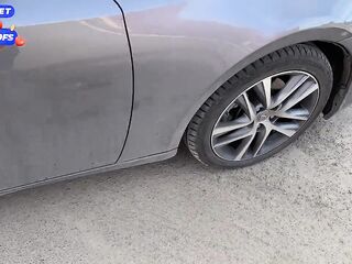 Шлюха повелась на тачку и отсосала своему бывшему