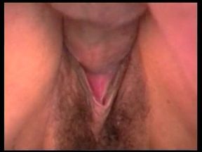 Hairy brunette in sexy stockings is getting anally drilled