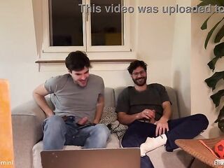 Str8 Ally Helps Homosexual Bro Stroking
