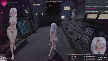 Exhibitionist Manaka naked in town with handcuffs