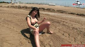 Anal sex with a black haired busty slut