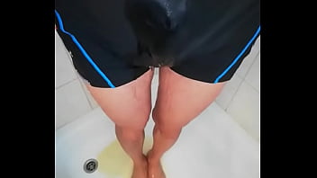 Peeing in bathroom