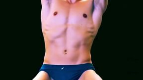 4 ai stretching scenes in one - stretching in tights, straps, undies and more...