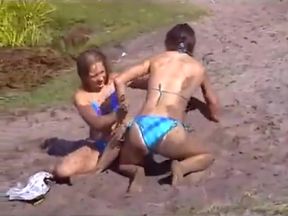 Lake catfight Russian DWW