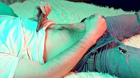 A Young Hot Guy Watches Porn On His Phone And Jerks Off His Small Cock