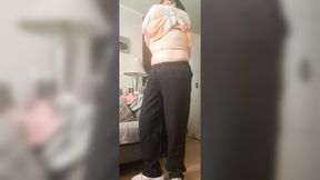 Sexy milf practicing seductive moves for intimate moments
