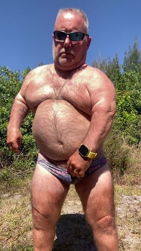 Mark Fletcher Wet Piss Soaked Panties Cumming in the Woods Aging