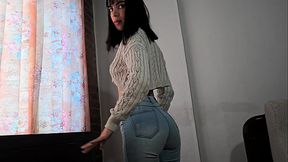 sexy Jean removed, Laura getsridden hard like a naughty&#x1F608; cowgirl