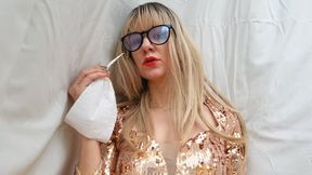 Sneezing Nose In Sequin Dress (mkv)