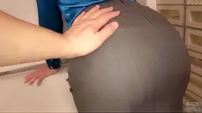 Seductive JAV Queen Rocks Blue Satin for Hot Blowjob Bliss