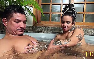 the  girl in the bathtub with the brazilian porn star - ed j. - evelyn buarque