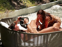 An intimate glimpse into the activities of the provocatively endowed Alessia.