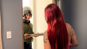 Colombian copper-haired with hot tattoos gets nailed and creampied by a muscular stranger