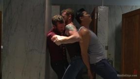 Edging a Hot Cop in a Public Restroom