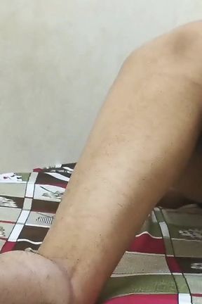 Indian Husband Lying Naked on Bed Showing His Butt and Ass