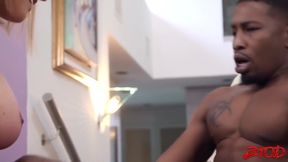 Blonde Krissy Lynn fucks black bull