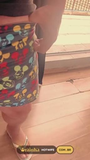 Hotwife queen beating cuckold and him trying to fuck. With that little dick, you really deserve to be spanked!