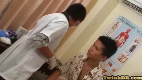 Asian Medic Barebacks Twink 18+ Patient in Intense Doggy Style Session