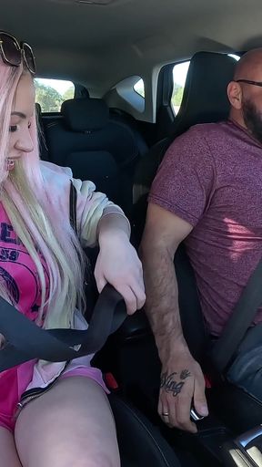 Busty Babe Fucking on the Side of the Road