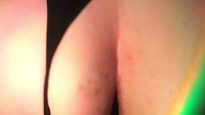 Fat white girl rides dildo in thigh highs for intense solo female orgasm