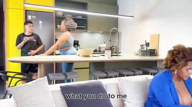 Boss Hired Me but My Big Ass Ebony Maid Took Control with Cum