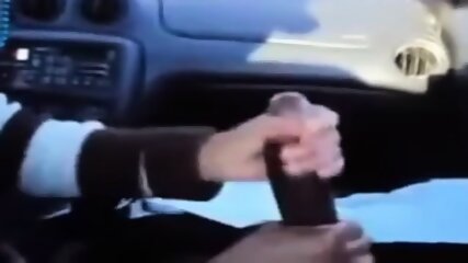 BBC gets a handjob in the car