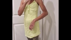 Pretty Post-Op Trans Girly Awquitesy Shows You Her New Pussy   Puts on a New Dress and Top