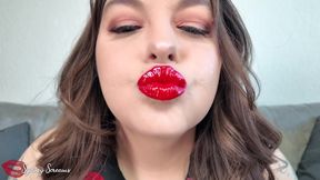 Glossy Red Lips JOI