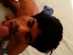 cute indian boy sucks dick like a pro