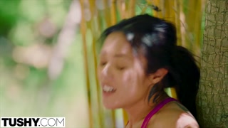 TUSHY Personal trainer loves anal with asian wife