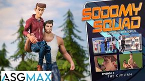 SodomySquad - Gay Superhero Alpha Saves Vulnerable Twink, Shoves His Hunk Cock Into Ass