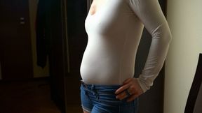 White body and shorts bloating