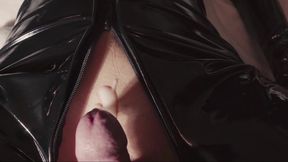 I Love Cum on My Latex Catsuit - Latex Cumshot Compilation