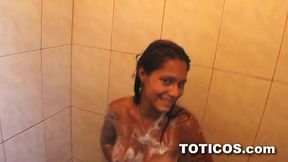 ay papi! nerdy 18yo shy latina teen step daughter with perfect big tits fucks big black cock step dad in first time video