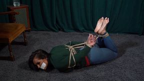 5125 Peaches in Rough Rope Bondage Hogtie