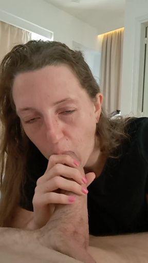 I Suck Him From Soft to 9 Inches, His Cock Is so Big!