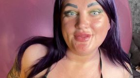 nacked sexy girl fuck with dildo on giant balloon