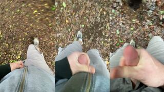 JohnnyOneTime2468 craves for a hot, wet pee & squirts all over himself while on a wild nature trip