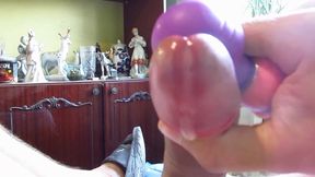 Hot compilation of solo gay cumshots from vibrators and sex toys on cock