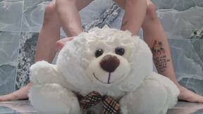 Teddy Bear Pee Play & Chair Humiliation Session (POV Fetish Scene)