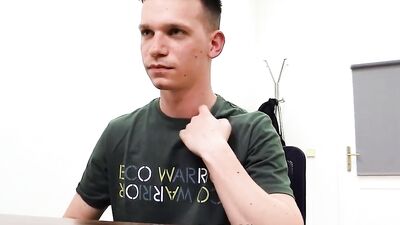 Jacob Dolce is jerking his pecker on a job interview