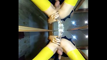 Checking the depth of the canal