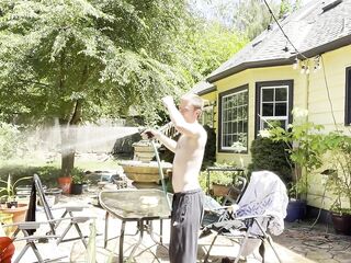 Indeed close ally took me to the shower after that guy watered my garden